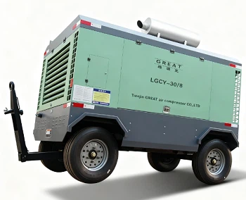 Портативный винтовой компрессор, приводимый на дизельный двигатель